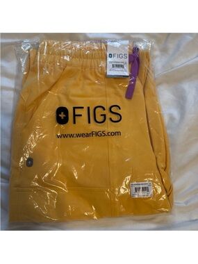 FIGS Straight Leg Pants in Golden Yellow